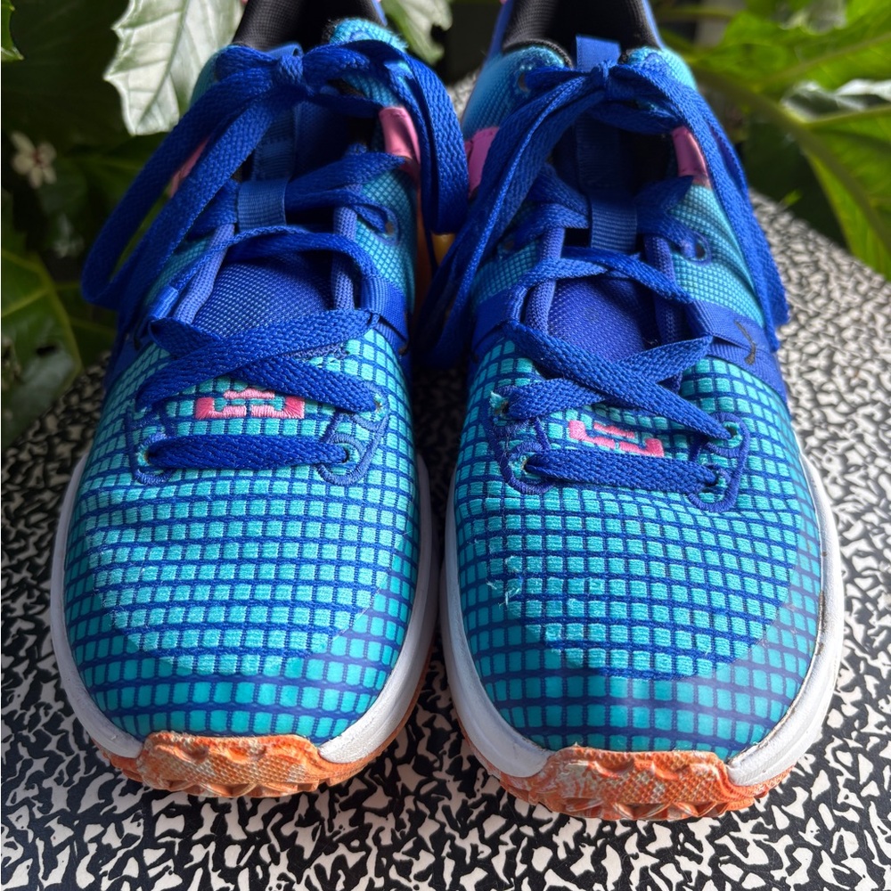 Nike Blue and Orange Kids Sneakers